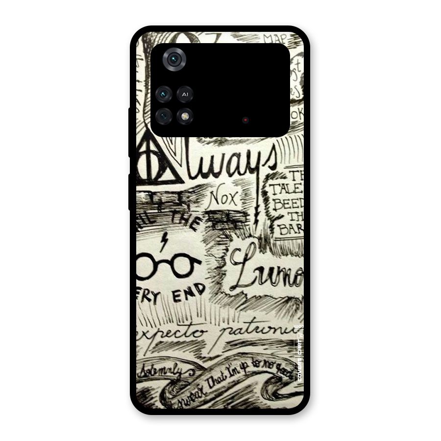 Doodle Art Glass Back Case for Poco M4 Pro 4G
