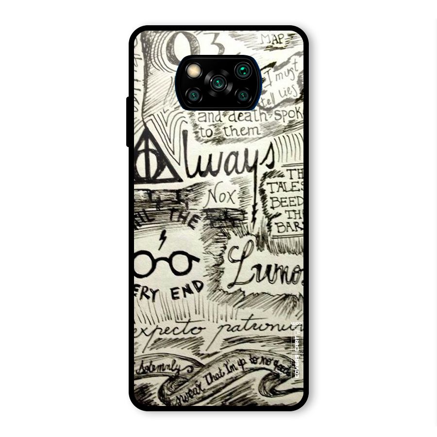 Doodle Art Glass Back Case for Poco X3 Pro