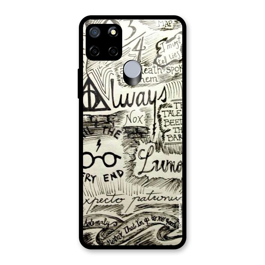 Doodle Art Glass Back Case for Realme C12