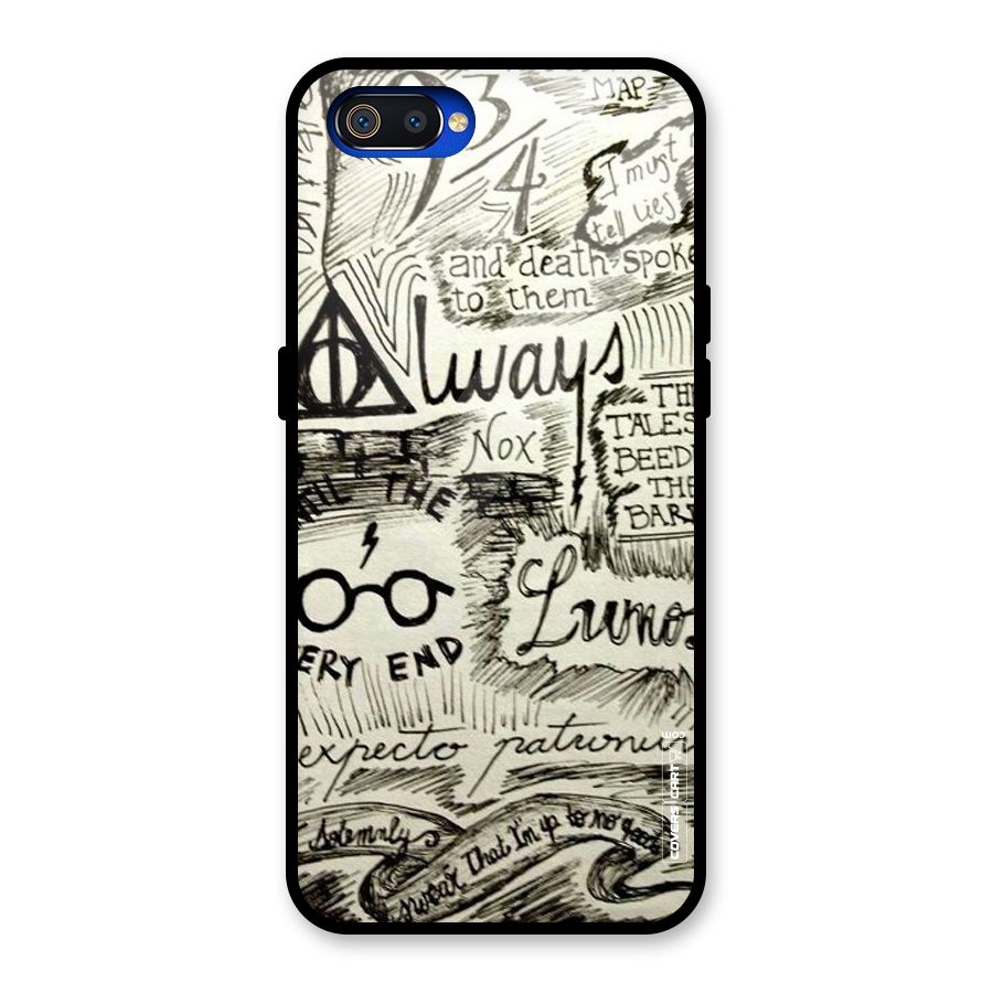 Doodle Art Glass Back Case for Realme C2