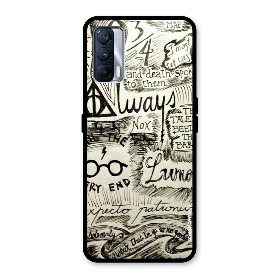 Doodle Art Glass Back Case for Realme X7