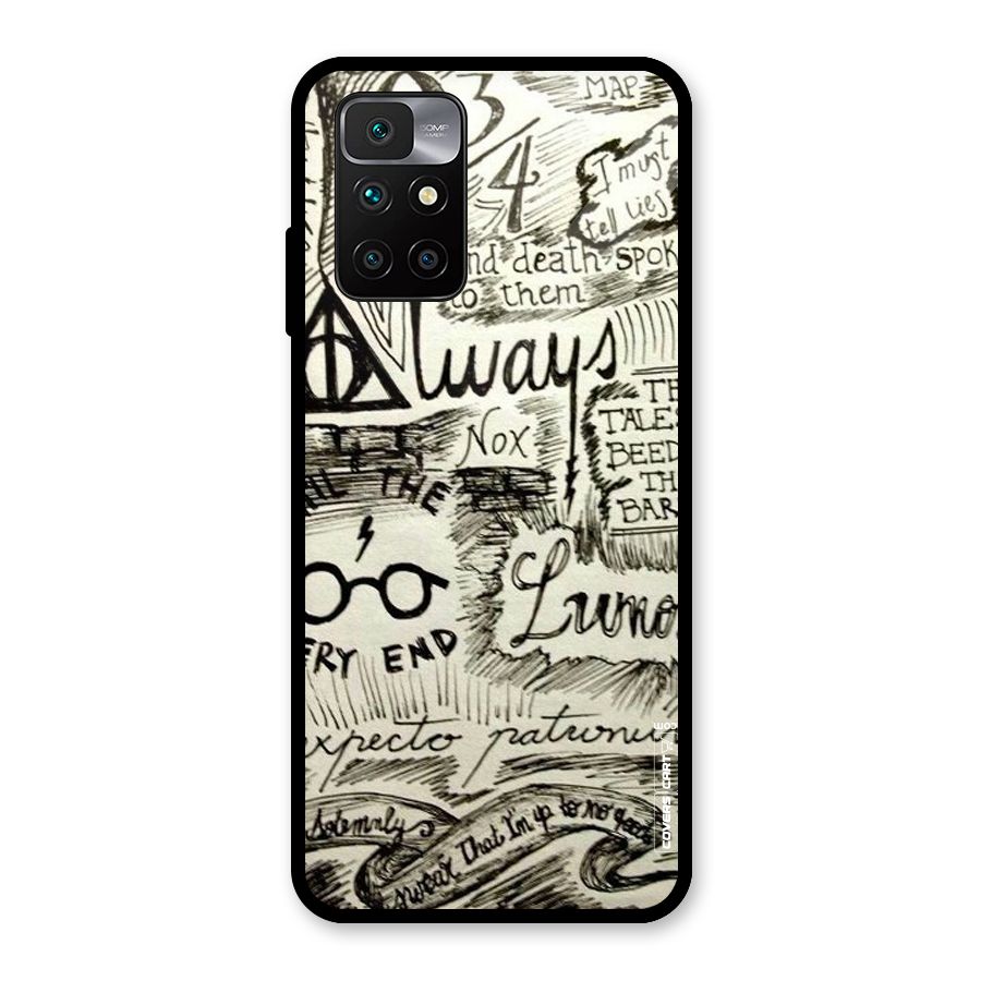 Doodle Art Glass Back Case for Redmi 10 Prime