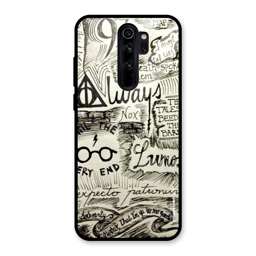 Doodle Art Glass Back Case for Redmi Note 8 Pro