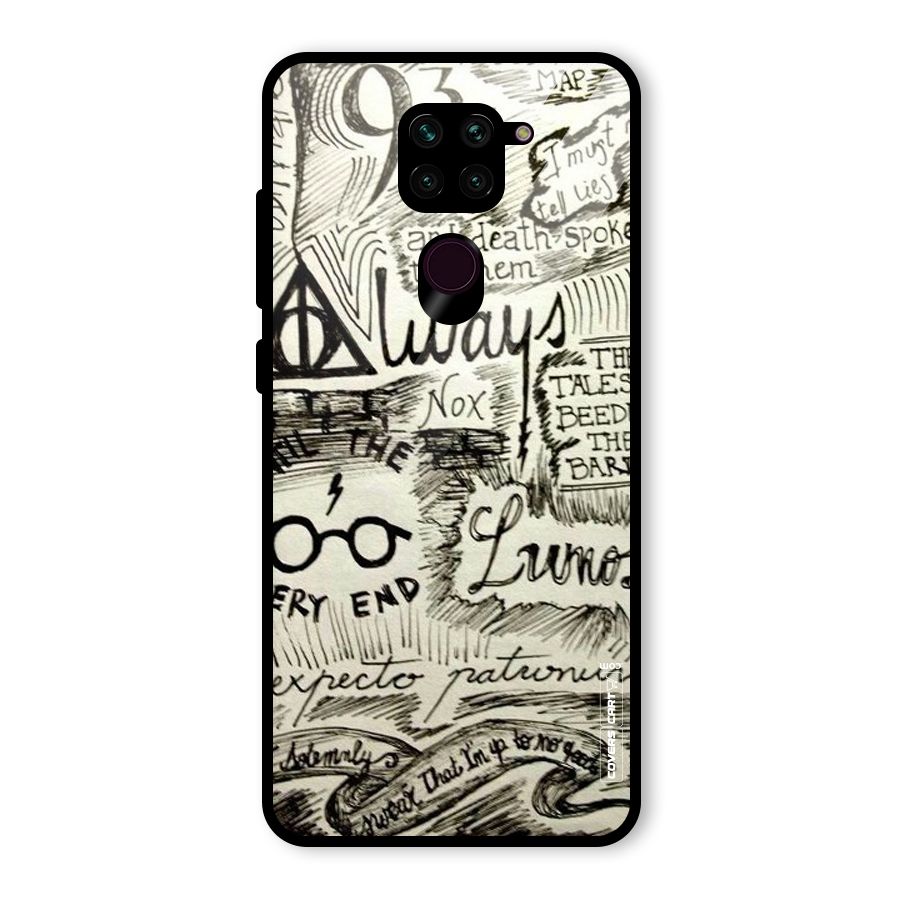 Doodle Art Glass Back Case for Redmi Note 9