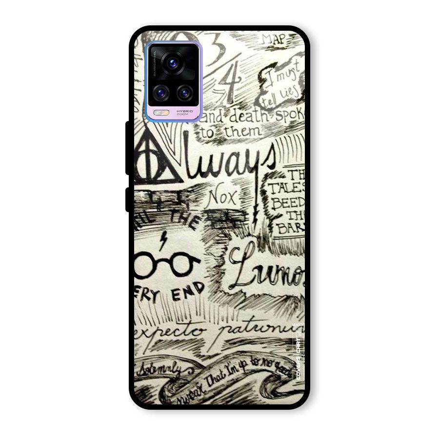 Doodle Art Glass Back Case for Vivo V20 Pro