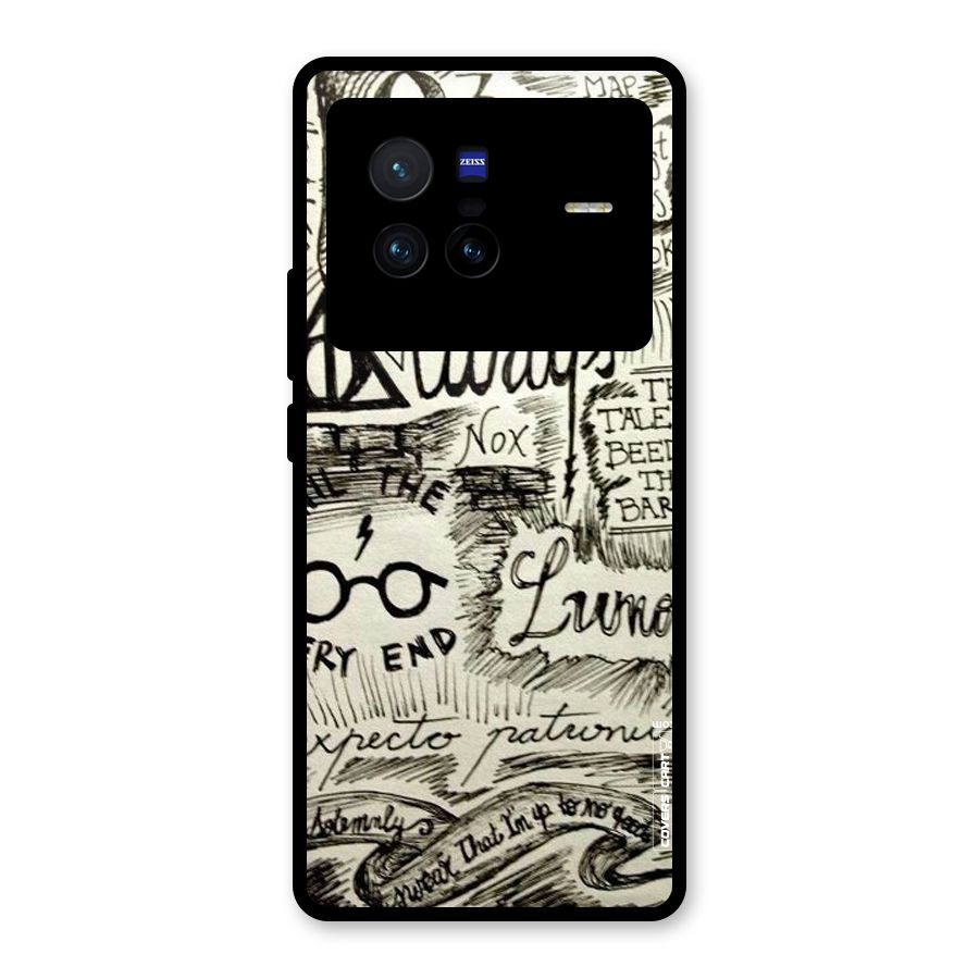 Doodle Art Glass Back Case for Vivo X80