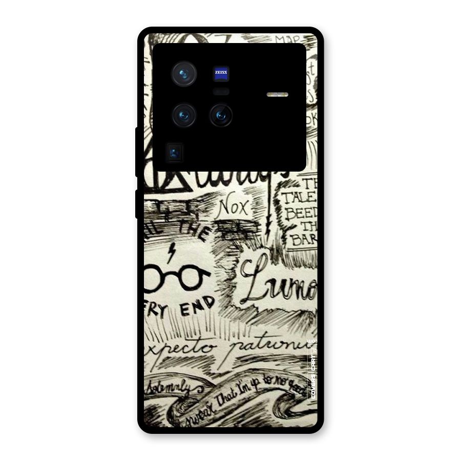 Doodle Art Glass Back Case for Vivo X80 Pro