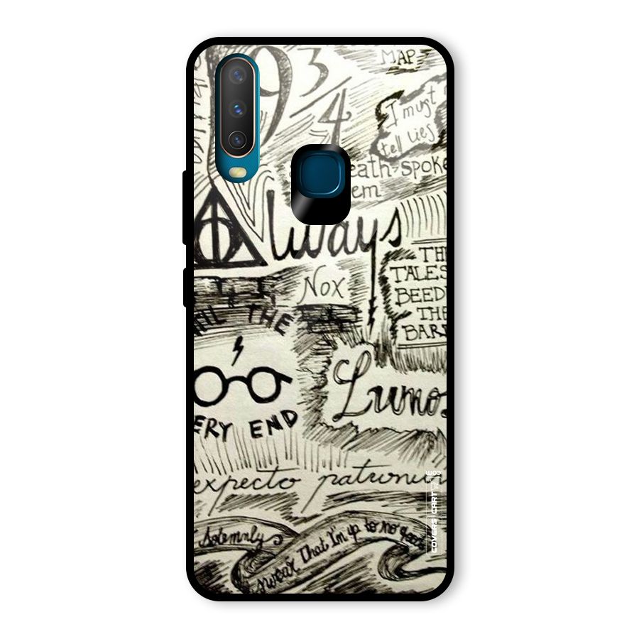 Doodle Art Glass Back Case for Vivo Y12