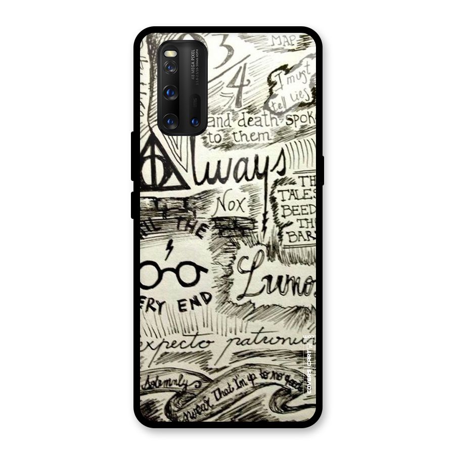 Doodle Art Glass Back Case for Vivo iQOO 3