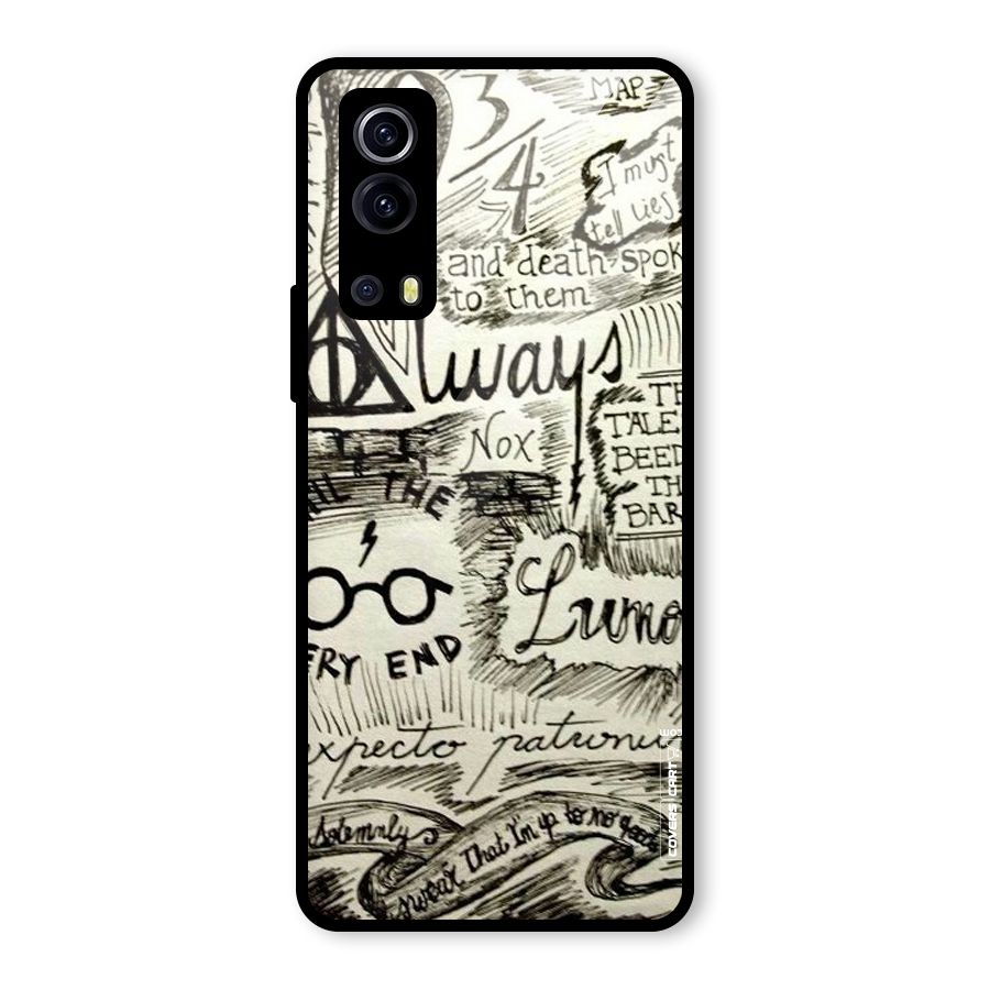 Doodle Art Glass Back Case for Vivo iQOO Z3