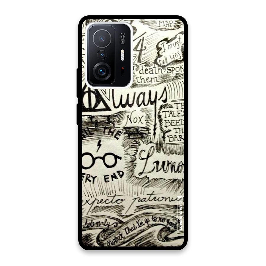 Doodle Art Glass Back Case for Xiaomi 11T Pro