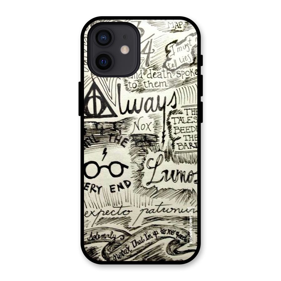 Doodle Art Glass Back Case for iPhone 12