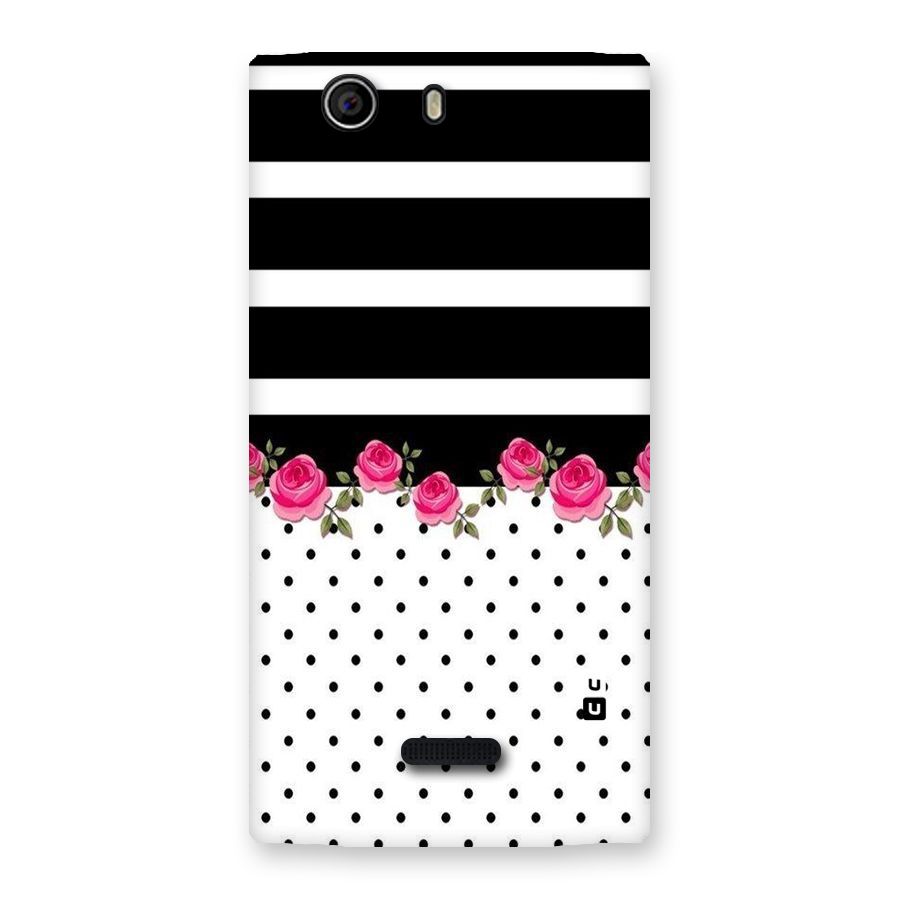 Dots Roses Stripes Back Case for Canvas Nitro 2 E311