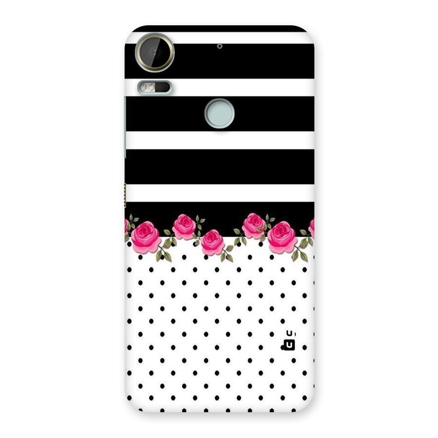Dots Roses Stripes Back Case for Desire 10 Pro