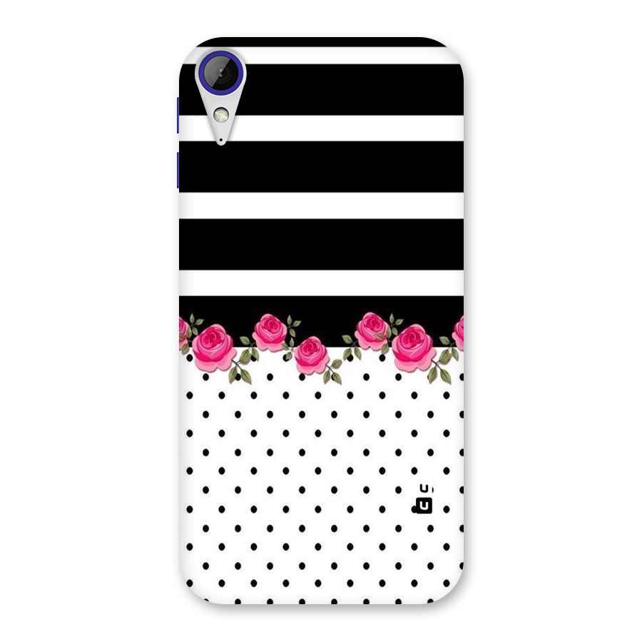 Dots Roses Stripes Back Case for Desire 830