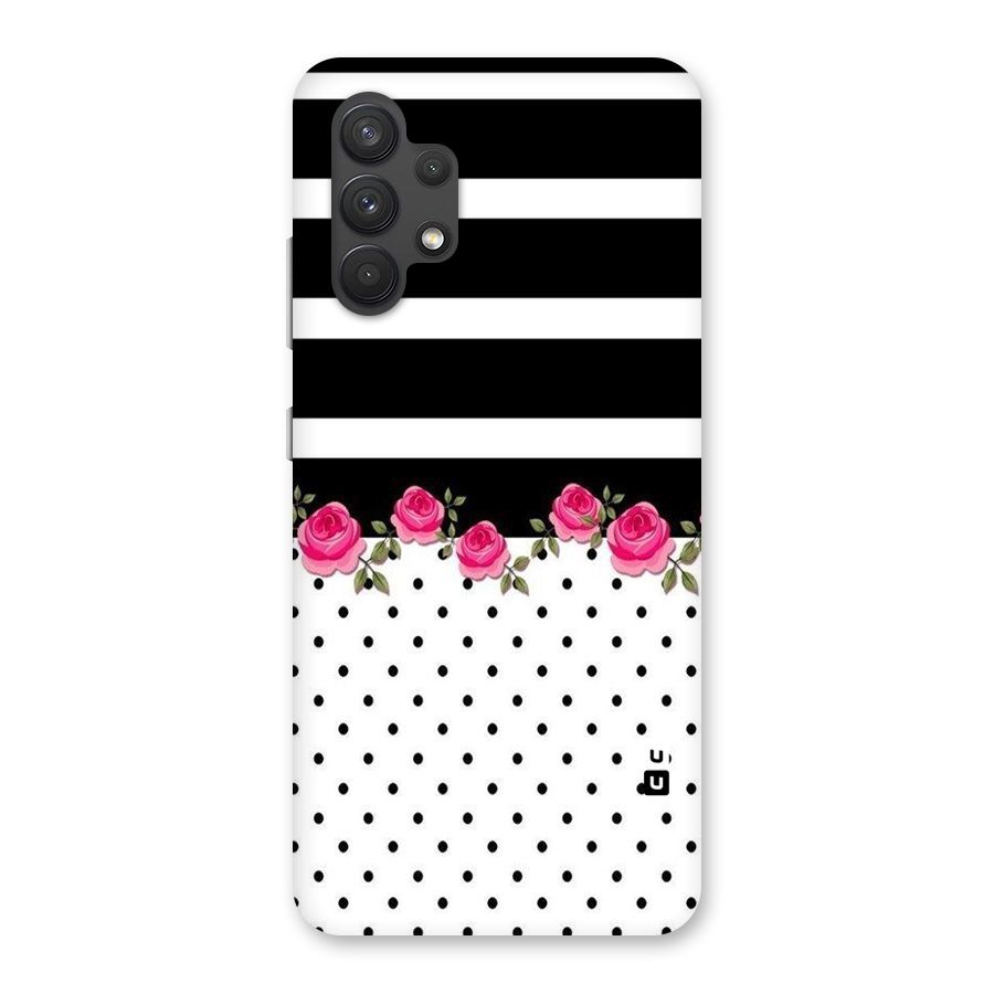 Dots Roses Stripes Back Case for Galaxy A32