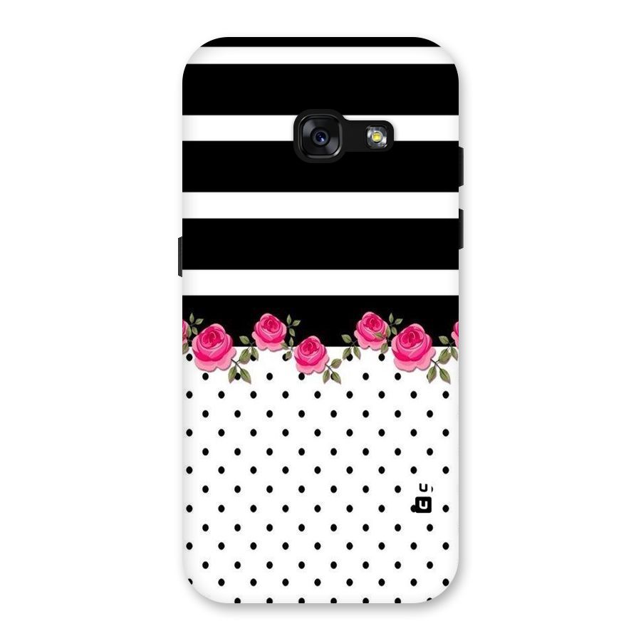 Dots Roses Stripes Back Case for Galaxy A3 (2017)