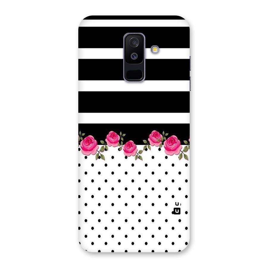 Dots Roses Stripes Back Case for Galaxy A6 Plus