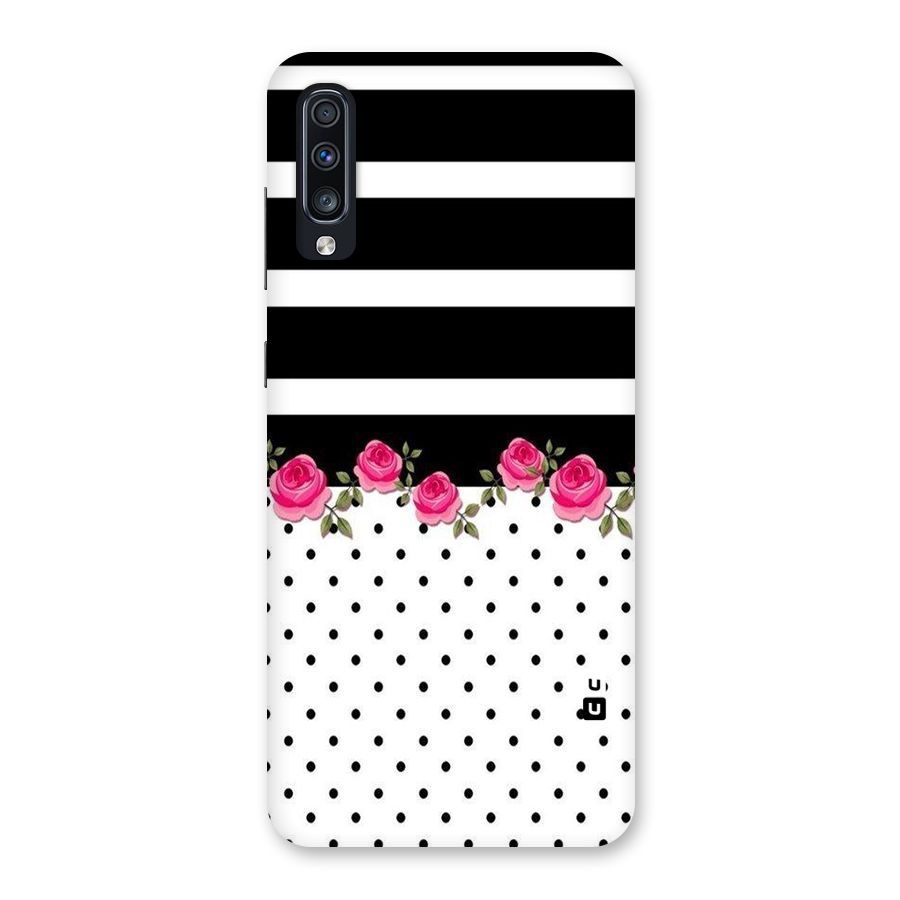 Dots Roses Stripes Back Case for Galaxy A70s