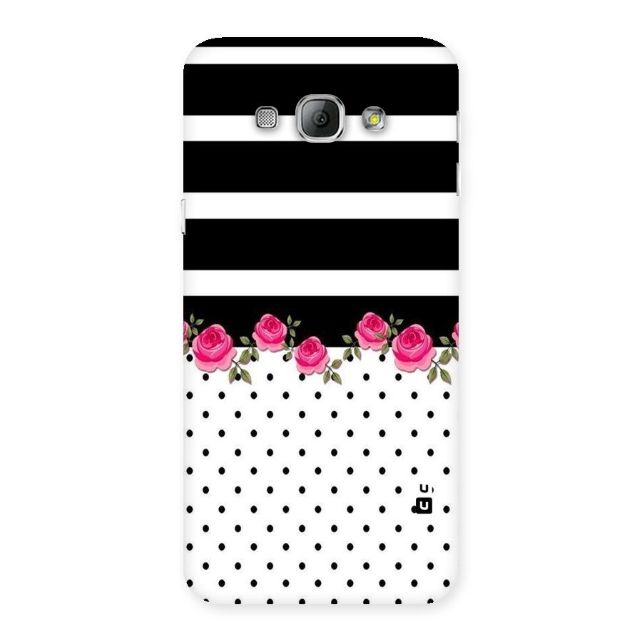 Dots Roses Stripes Back Case for Galaxy A8
