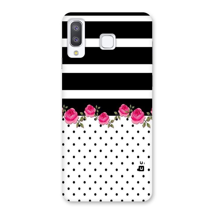 Dots Roses Stripes Back Case for Galaxy A8 Star