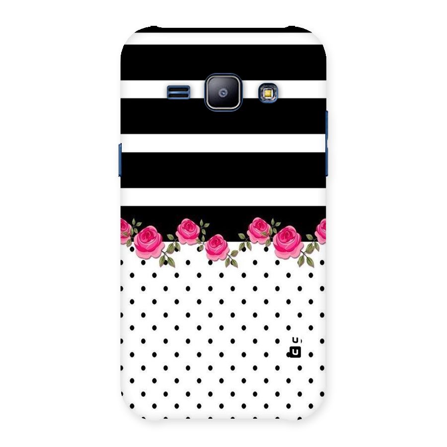 Dots Roses Stripes Back Case for Galaxy J1