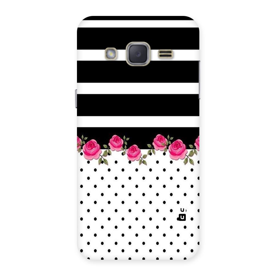 Dots Roses Stripes Back Case for Galaxy J2
