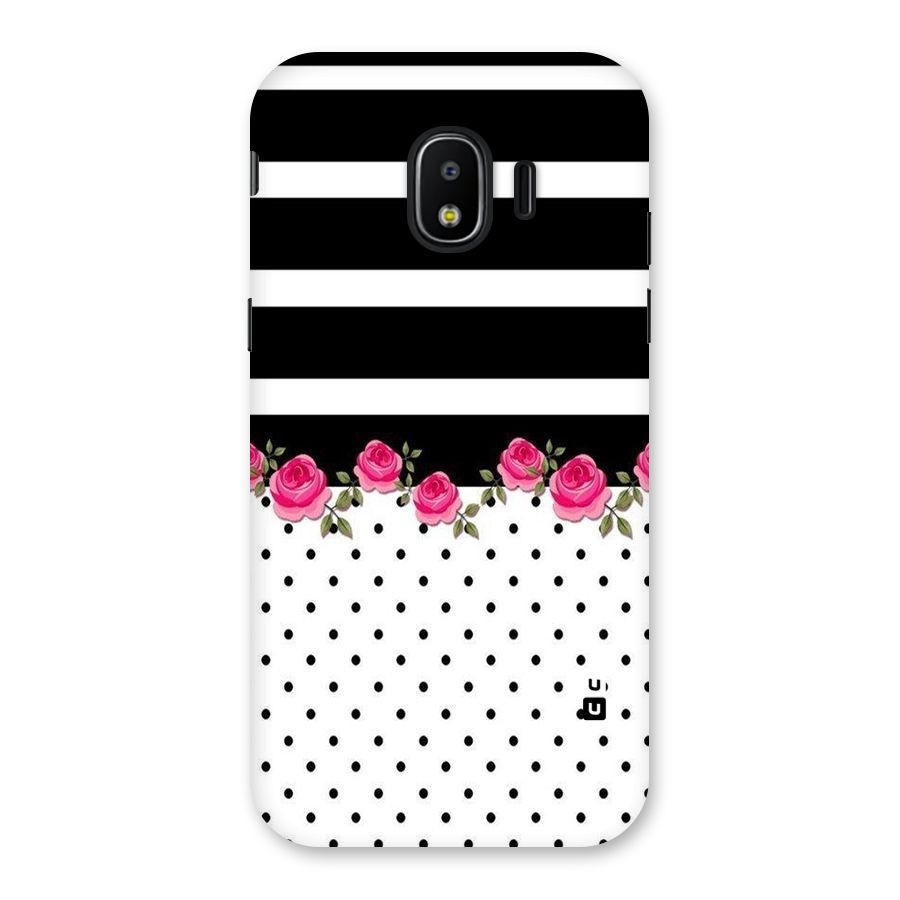 Dots Roses Stripes Back Case for Galaxy J2 Pro 2018