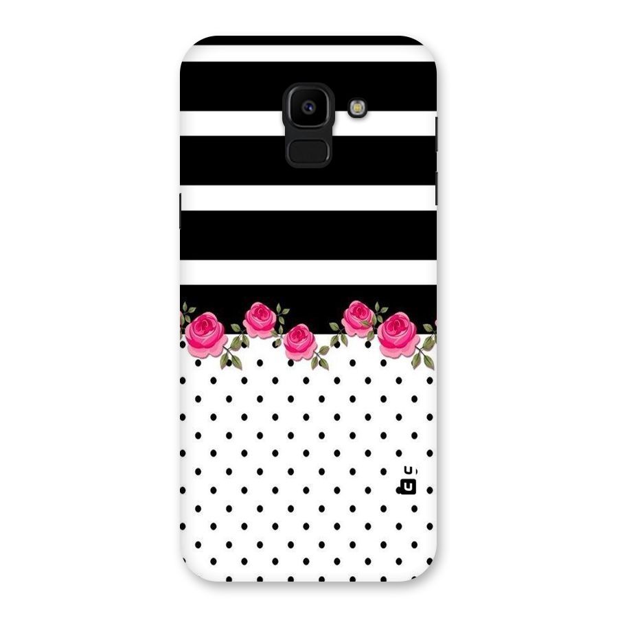 Dots Roses Stripes Back Case for Galaxy J6