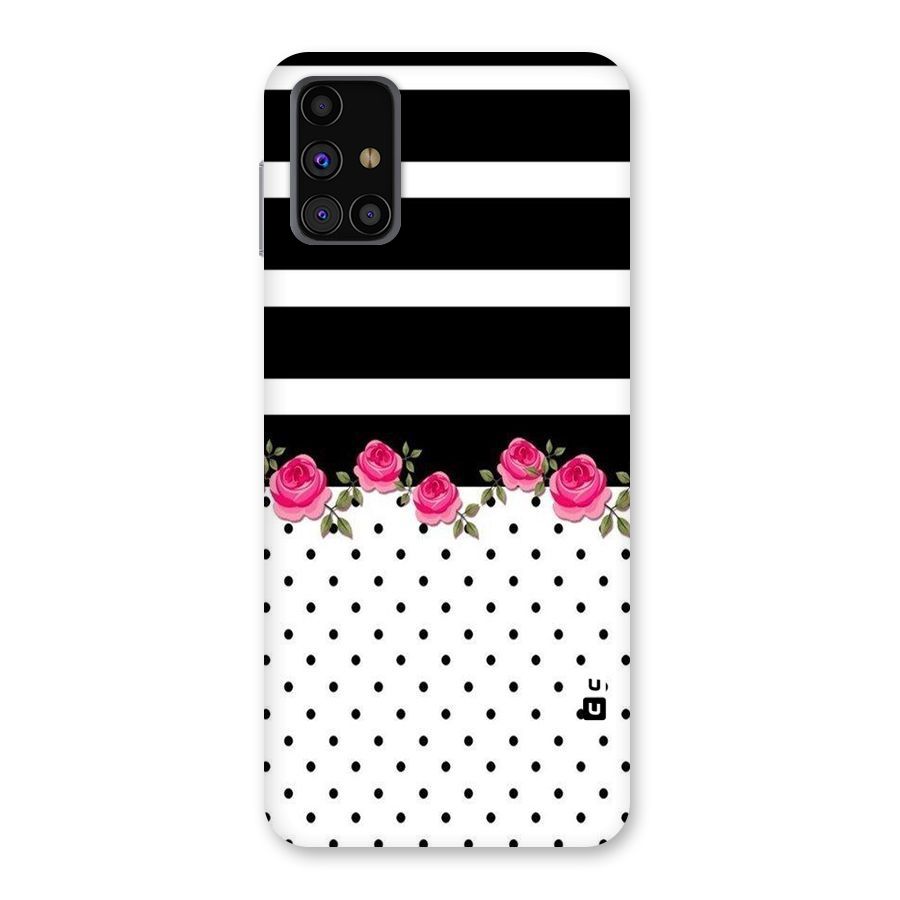 Dots Roses Stripes Back Case for Galaxy M31s