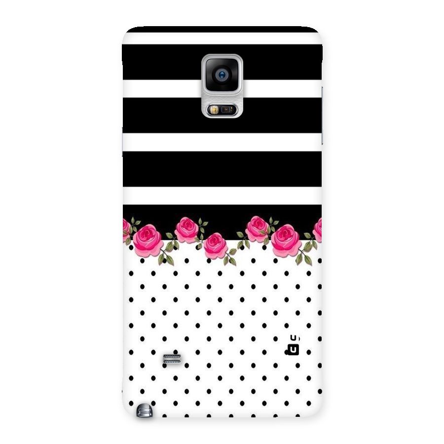 Dots Roses Stripes Back Case for Galaxy Note 4