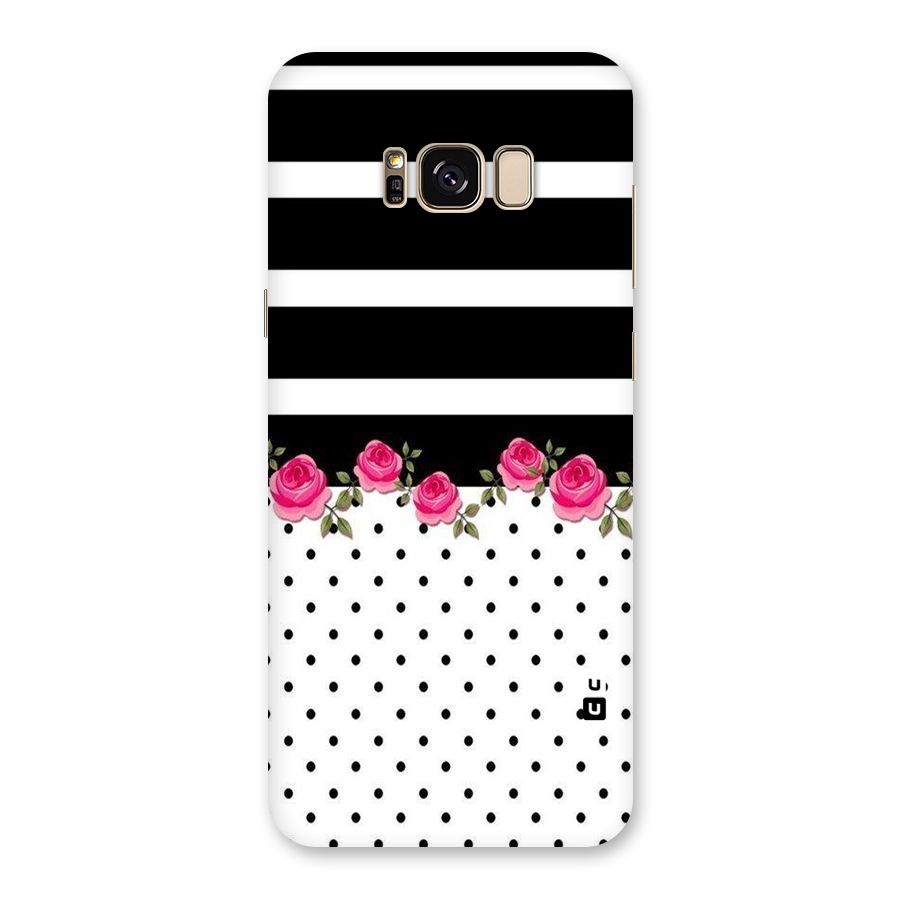 Dots Roses Stripes Back Case for Galaxy S8 Plus