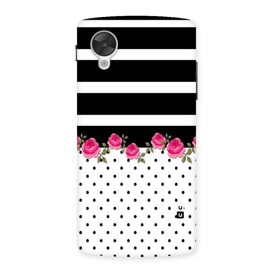 Dots Roses Stripes Back Case for Google Nexsus 5