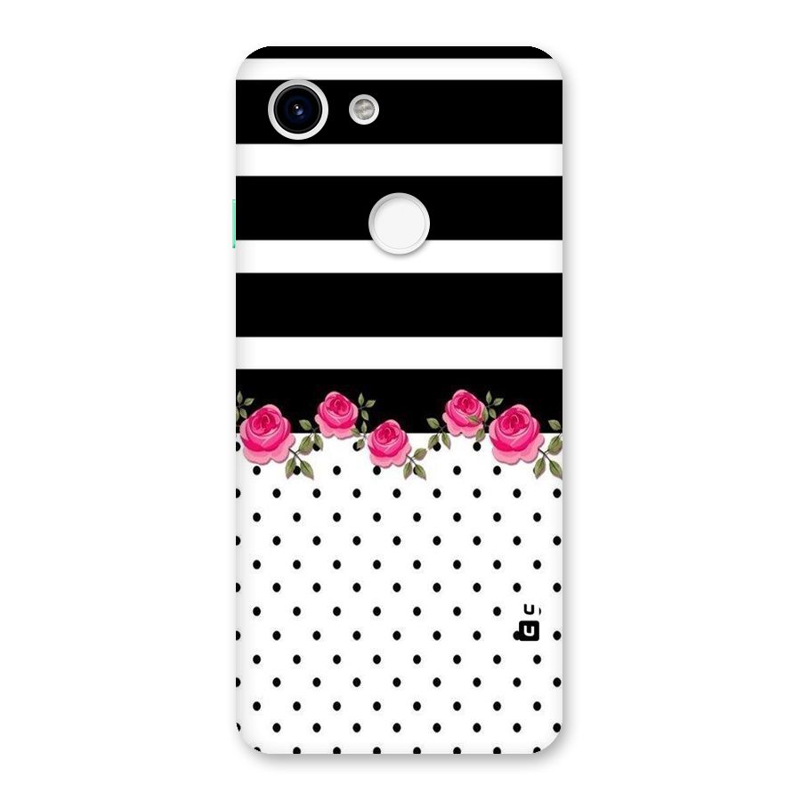Dots Roses Stripes Back Case for Google Pixel 3