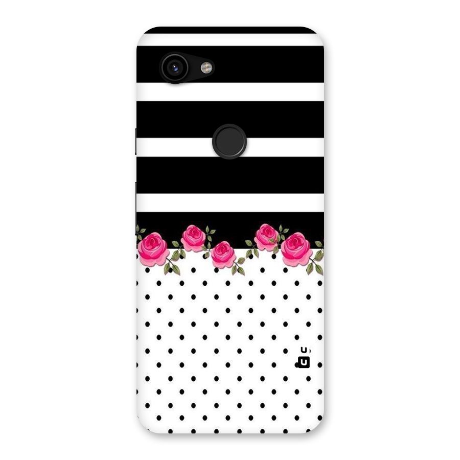 Dots Roses Stripes Back Case for Google Pixel 3a