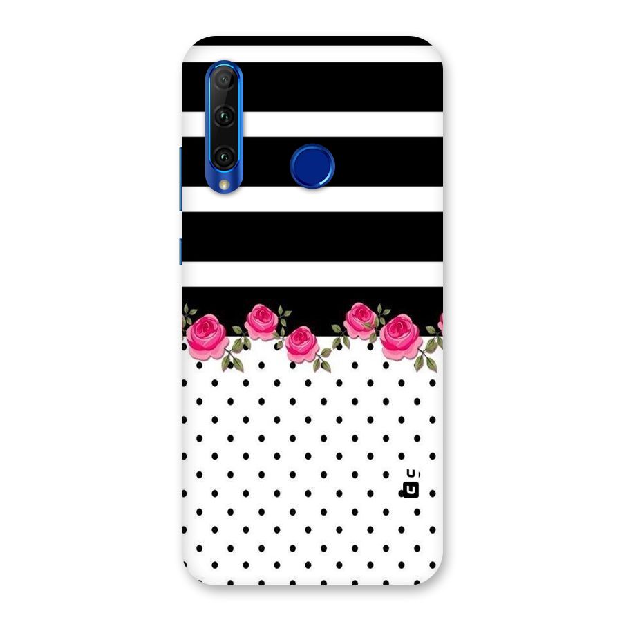 Dots Roses Stripes Back Case for Honor 20i