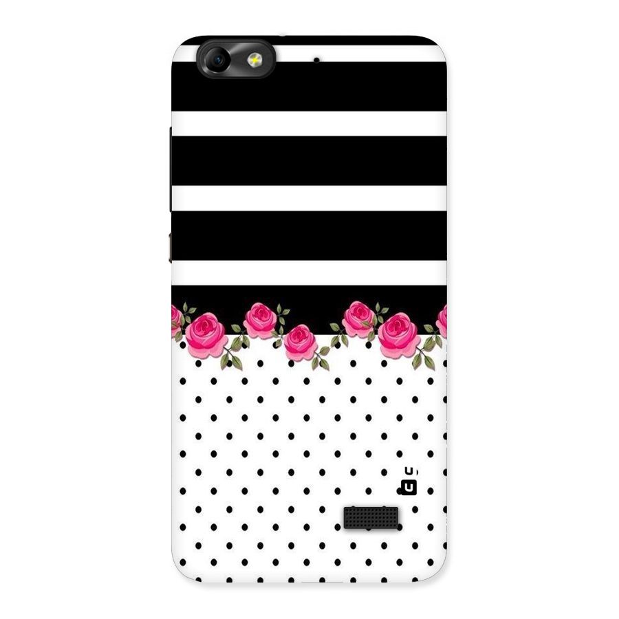 Dots Roses Stripes Back Case for Honor 4C