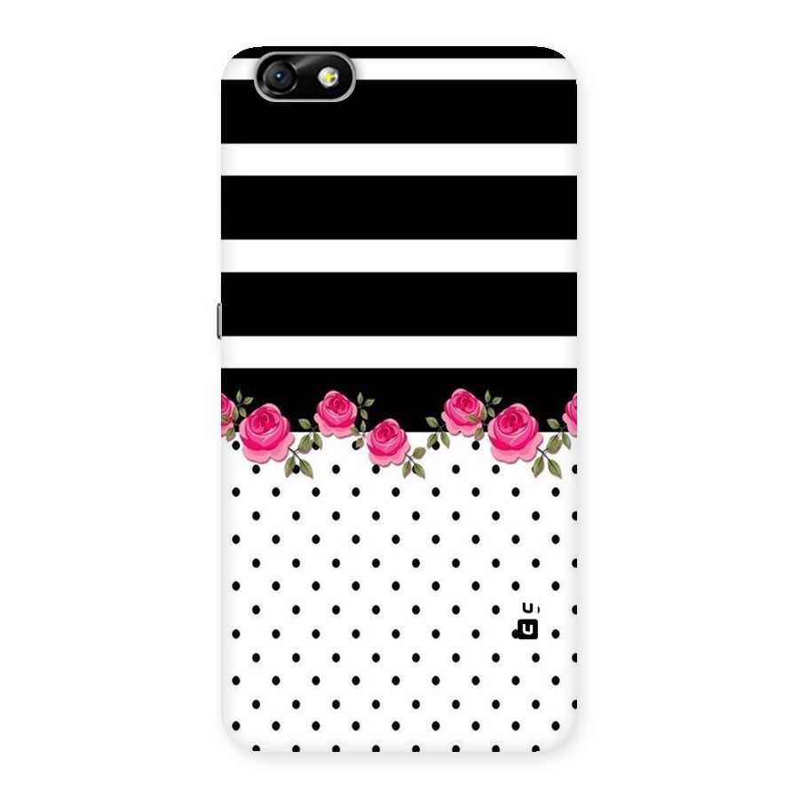 Dots Roses Stripes Back Case for Honor 4X