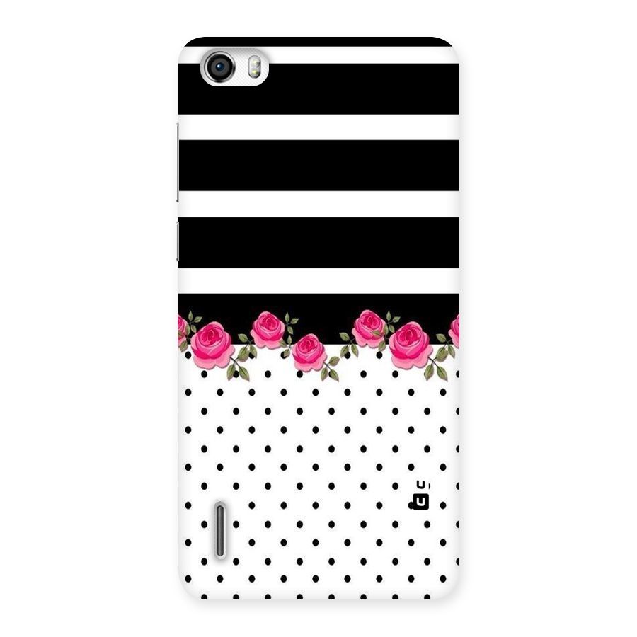 Dots Roses Stripes Back Case for Honor 6