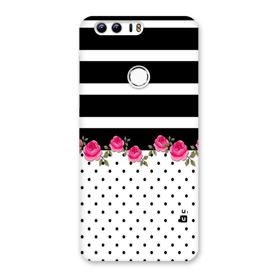 Dots Roses Stripes Back Case for Honor 8