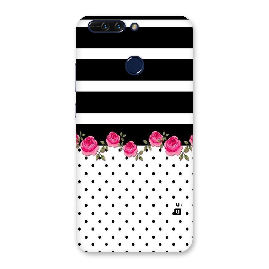 Dots Roses Stripes Back Case for Honor 8 Pro