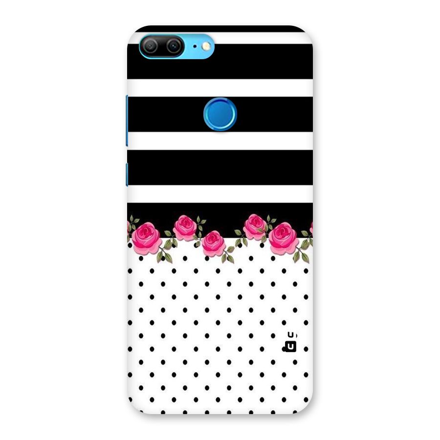 Dots Roses Stripes Back Case for Honor 9 Lite