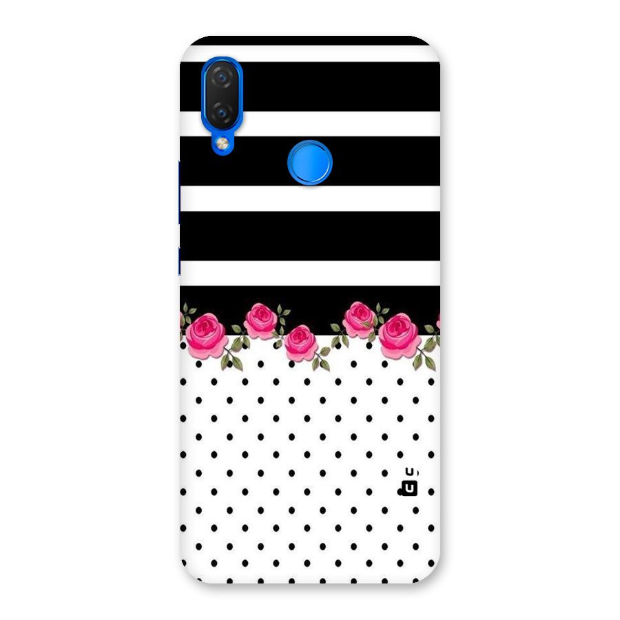 Dots Roses Stripes Back Case for Huawei P Smart+