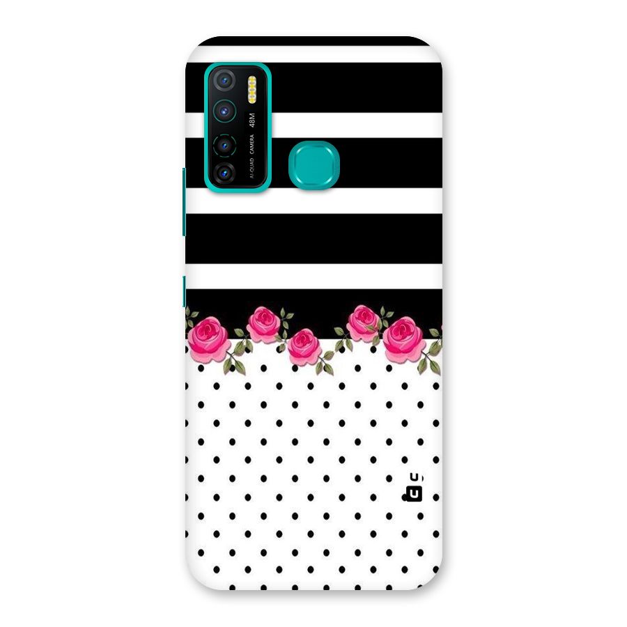 Dots Roses Stripes Back Case for Infinix Hot 9 Pro