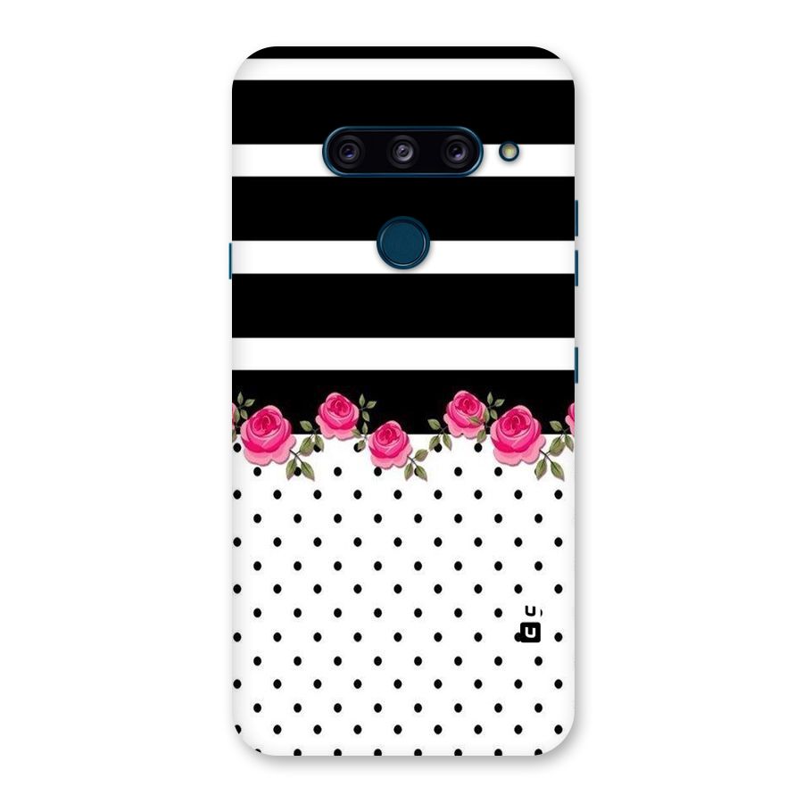 Dots Roses Stripes Back Case for LG  V40 ThinQ