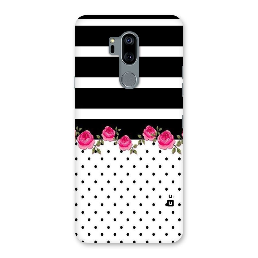 Dots Roses Stripes Back Case for LG G7
