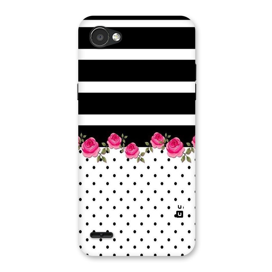 Dots Roses Stripes Back Case for LG Q6