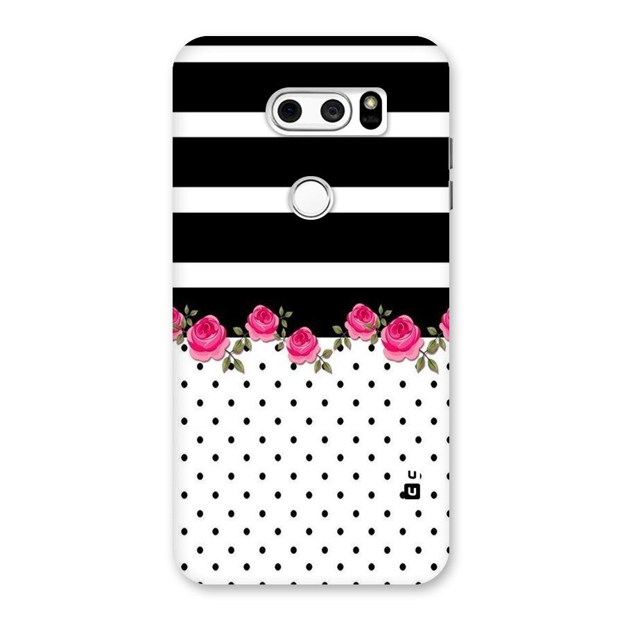 Dots Roses Stripes Back Case for LG V30