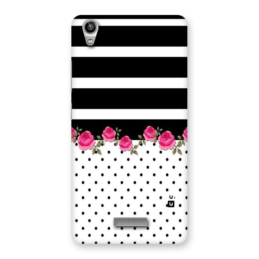 Dots Roses Stripes Back Case for Lava-Pixel-V1
