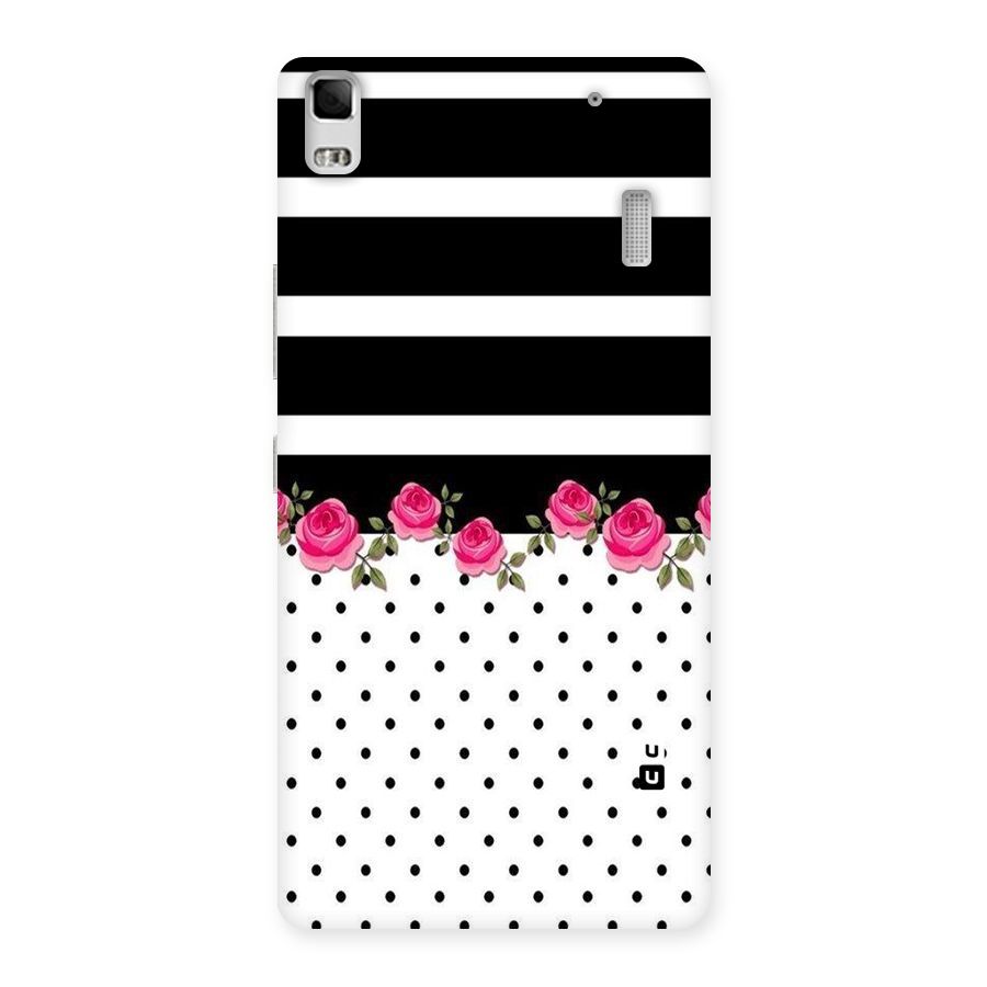 Dots Roses Stripes Back Case for Lenovo K3 Note